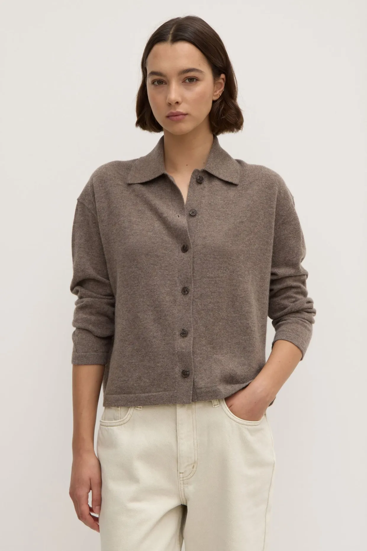 Wool Cashmere Knit Cardigan