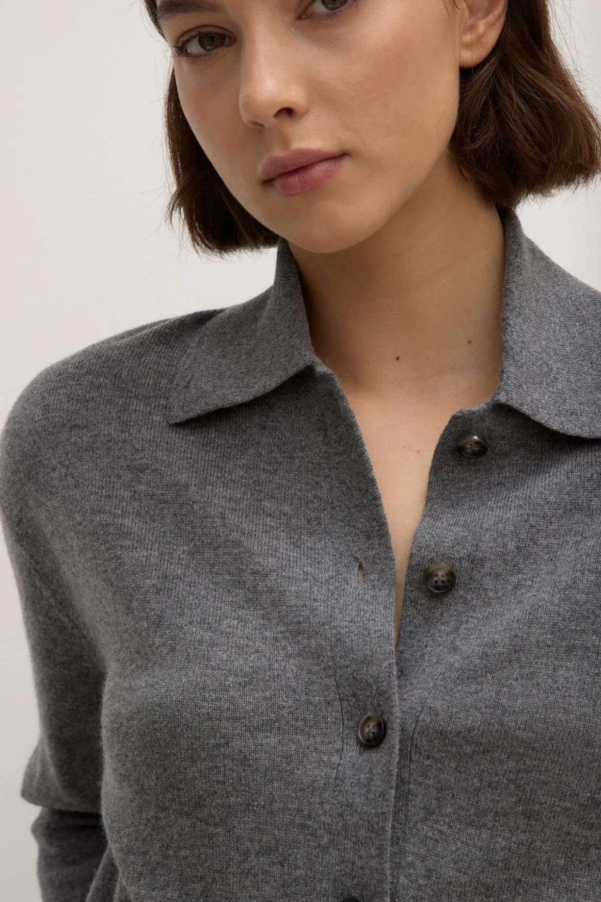 Wool Cashmere Knit Cardigan