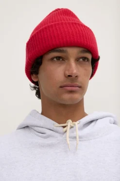 Wool Cashmere Rib Beanie