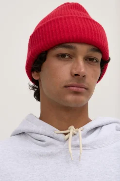 Wool Cashmere Rib Beanie