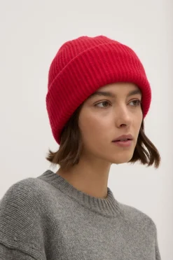 Wool Cashmere Rib Beanie