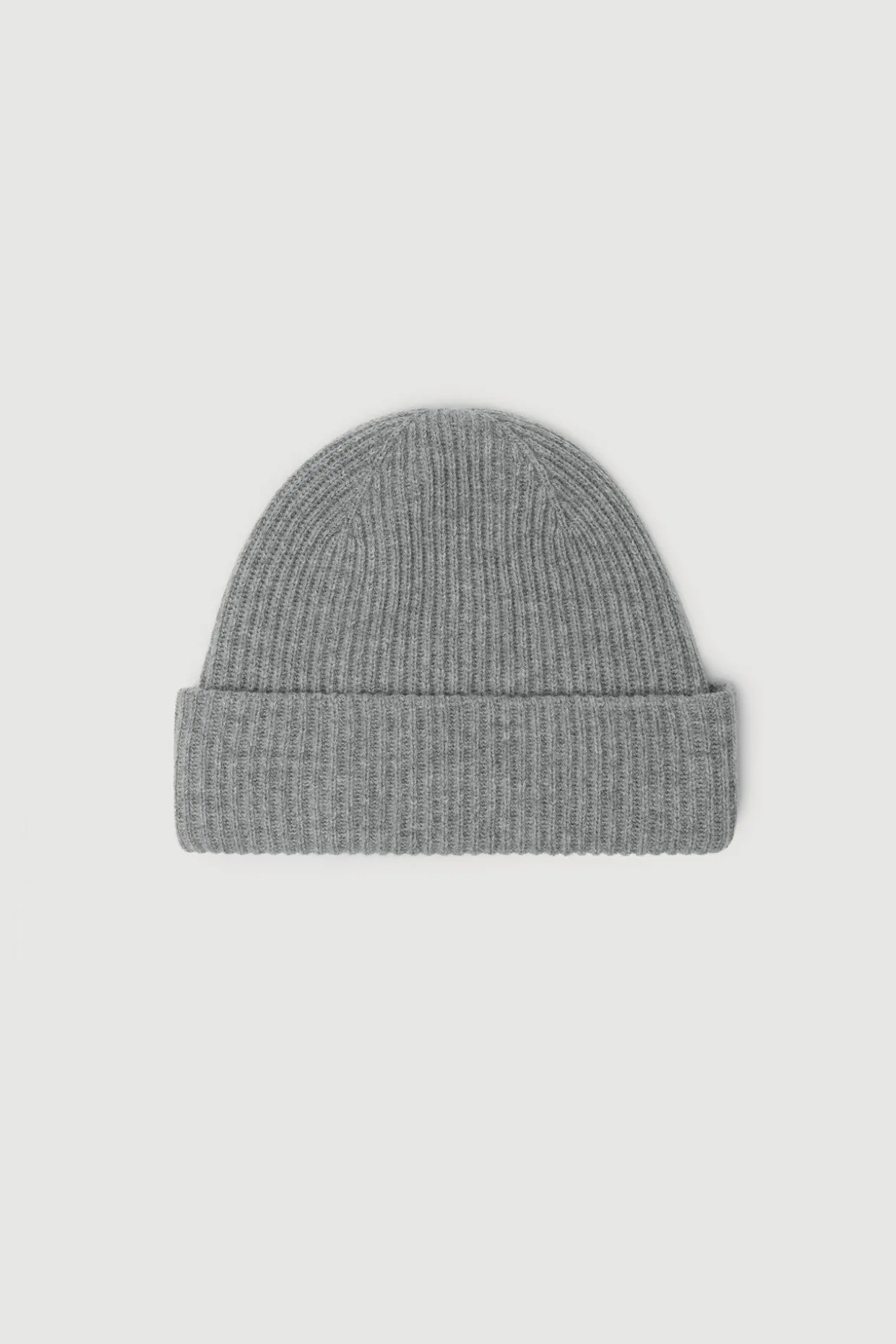 Wool Cashmere Rib Beanie