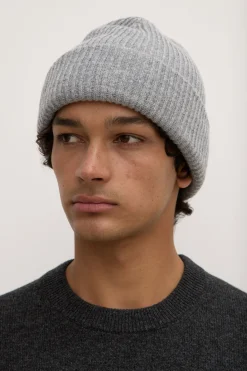 Wool Cashmere Rib Beanie