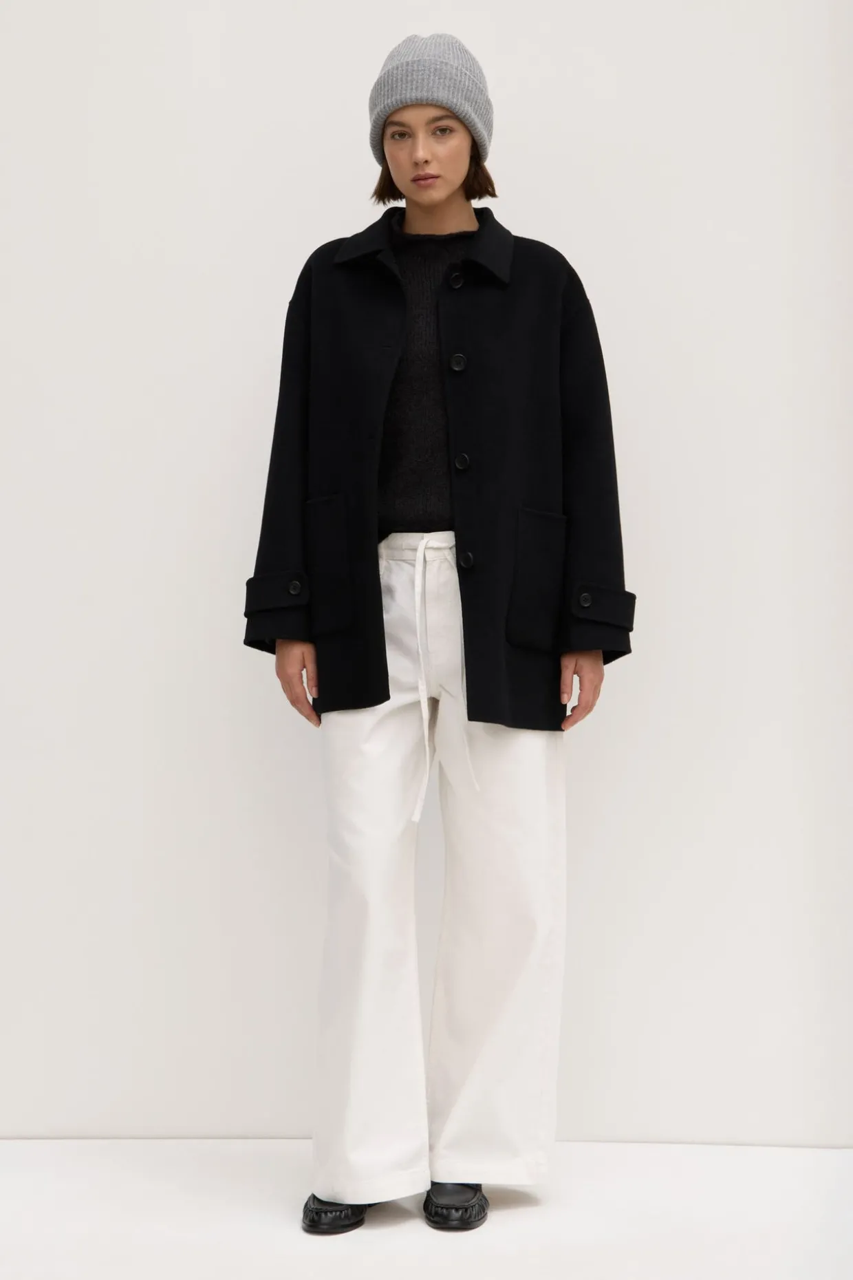 Wool Cashmere Rib Beanie